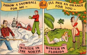 Florida Throw A Snowball For Me and I'll Pick An Orange For You 1948