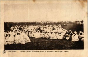 CPA AK Flandrin 280 RABAT Chefs Tribus se soumettre au Sultan MAROC (795844)