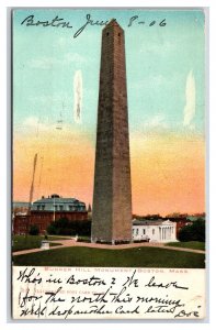 Bunker Hill Monument Boston Massachusetts MA UDB Postcard O20