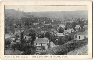 Antique Postcard Ellis Drug Co. COLFAX, WA Whitman County, Washington 1908