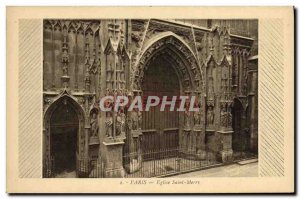 Old Postcard Paris Saint Merry Church