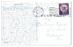 1962 Beacon Motel, Blue Earth, MN Postcard