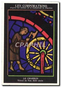Postcard The Ancient of Corporations after the windows of the Cathedral of Ch...