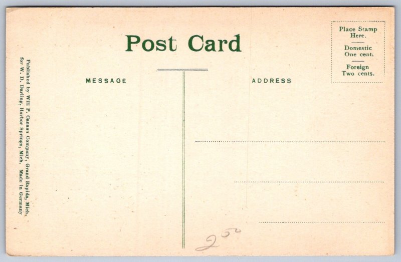 K25/ Roaring Brook Michigan Postcard c1910 Roraring Brook Shoreline 218