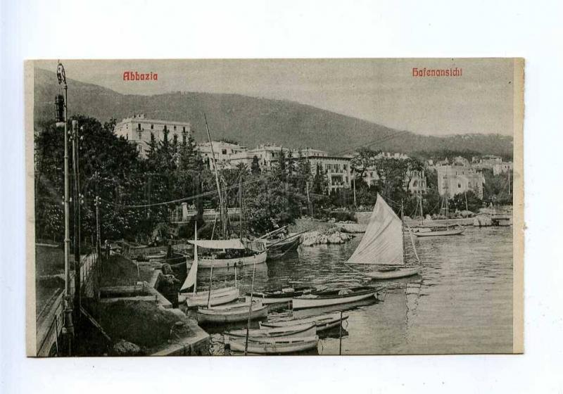 192760 Croatia Opatija ABBAZIA pier Vintage postcard