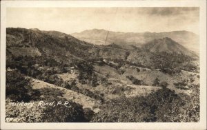 Puerto Rico Military Road Publ in San Juan Moscioni c1910 Real Photo Postcard