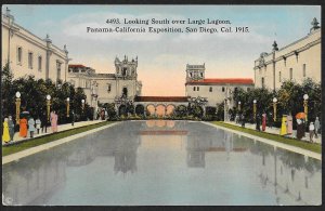 South over Lagoon Panama California Exposition San Diego California Unused c1915