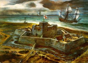 England Portsmouth Castle Drawing By Alan Sorrell