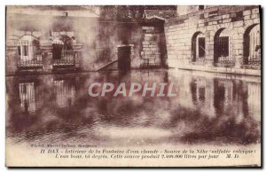 Postcard Old Dax Interior Fountain d & # 39eau Hot Source of Nehe