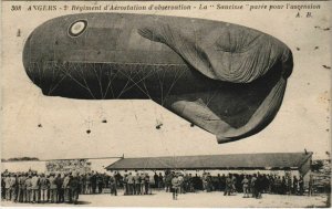 PC ANGERS BALLON SAUCISSE ZEPPELIN BALLOON AVIATION (a19433)