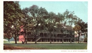 Vintage Postcard New Barracks Historic Landmark Fort Monroe Virginia Detroit Pub