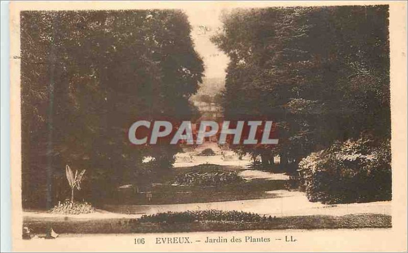 Old Postcard Evreux Jardin des Plantes