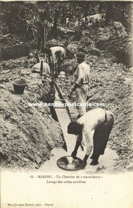 french guyana, MARONI, Gold Nugget Mining (1899)