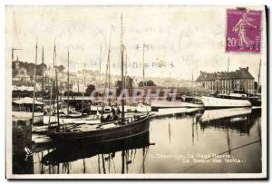 Old Postcard Deauville Beach Fleurie Basin Yacht Charter