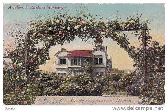 A California Residence in Winter, California,   PU-1911