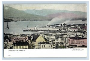Vintage Vancouver Harbor Looking East Canadian Postcard F32E
