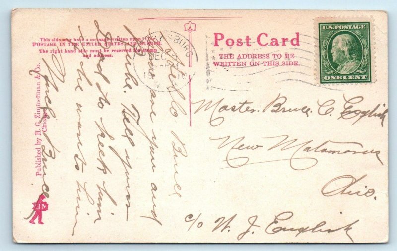 CLARKSBURG, WV West Virginia WALDO HOTEL 1910 Harrison County  Postcard