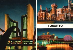 Postcard City Hall Symbolic Modern Metropolis Green Lawns Toronto Canada