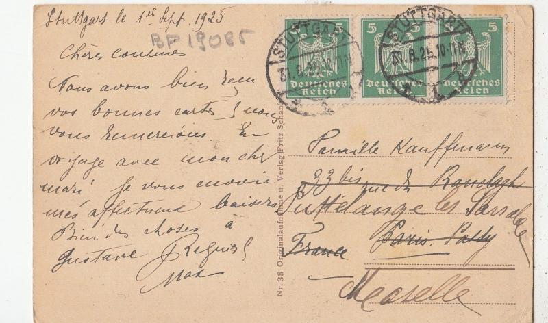 BF19085 stuttgart schlossplatz germany front/back image