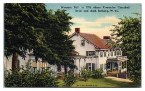 Mid-1900s Alexander Campbell's Mansion, Bethany, WV Postcard