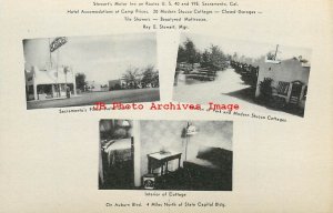 CA, Sacramento, California, Stewart's Motor Inn, Gas Station, Hwy 99, Multi-View
