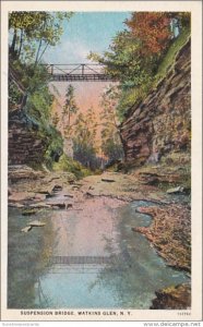 New York Watkins Glen Suspension Bridge Curteich