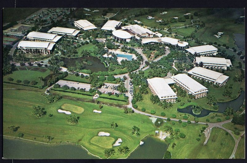 FL Aerial View of the DORAL COUNTRY CLUB and Hotel MIAMI - Chrome 1950s-1970s