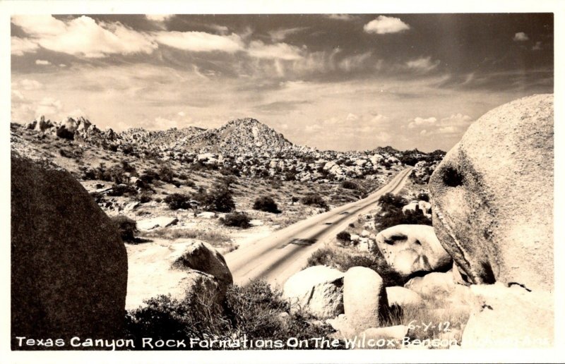 Arizona Texas Canyon Rock Formations On The Wilcox-Benson Highway Real Photo