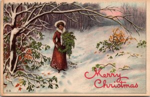 Advertising Postcard KS Council Grove Farmers & Drovers Bank Christmas 1912 V63