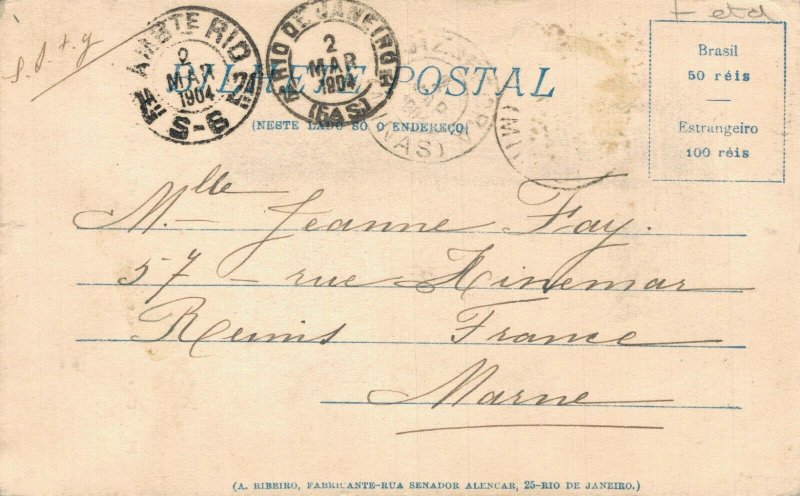 Brazil Rio de Janeiro Correo Geral e Bolsa Vintage Postcard 08.27