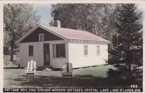 Wisconsin Land O'Lakes Crystal Lake Cottage No 4 Pine Springs Modern Cot...