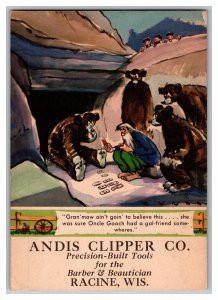 Postcard Andis Clipper Co. Racine Wis. Vintage Standard View Advertising Card #3 