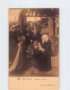 Postcard L Adoration des Mages By David Gérard, Musée de Bruxelles, Belgium