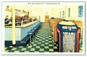 Blue Bird Restaurant Chambersburg Pennsylvania PA Unposted Vintage Postcard