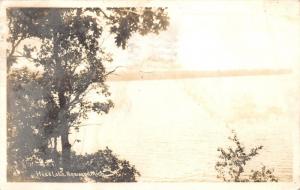 Newaygo Michigan~Hess Lake View Through Trees~1945 Real Photo Postcard-RPPC