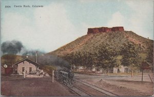 Postcard Railroad Train Castle Rock Colorado CO