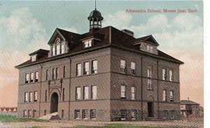 Postcard Alexandra School Moose Jaw Saskatchewan Canada