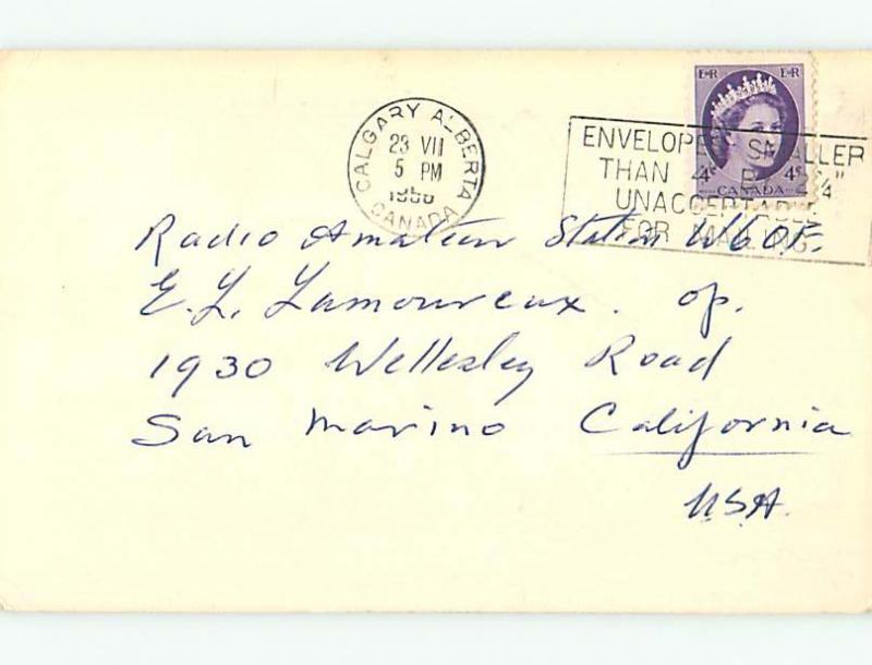 1951 Rodeo Stampede - Qsl Ham Radio Card In Calgary Alberta Ab Canada t1429