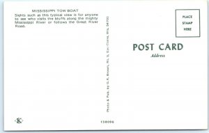 c1960s Mississippi River Tow Boat Freight Shipping Container Ship Chrome PC A300