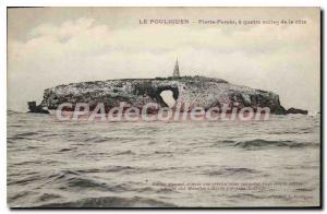 Old Postcard Pouliguen Pierre Percee four miles from the coast