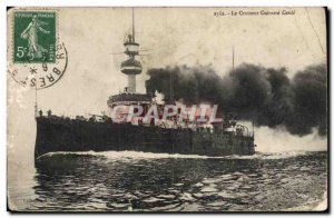 Old Postcard The cruiser Breastplate Conde warship