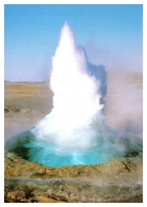 Postcard Iceland Haukadalur - geyser Strokur