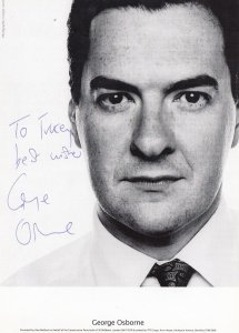 George Osborne Conservative MP Chancellor Hand Signed Large Photo