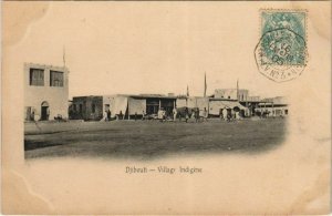 PC DJIBOUTI VILLAGE INDIGENE DJIBOUTI SOMALIA (A23726)