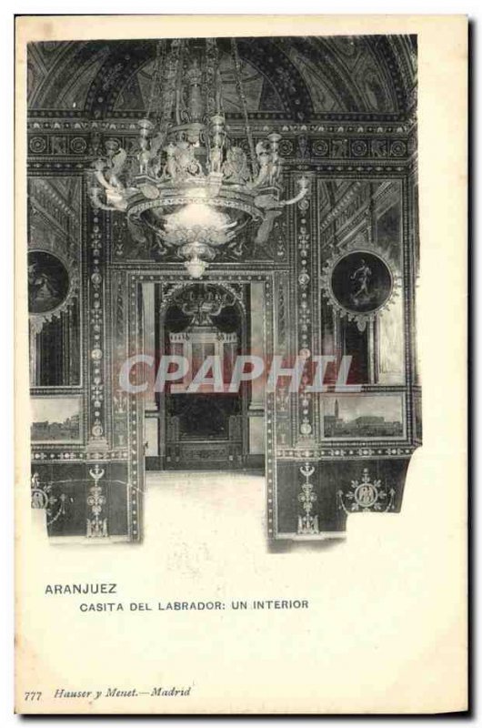 Old Postcard Aranjuez Casita Del Labrador An Interior