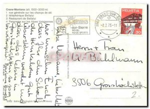 Postcard Modern Crans Montana Bellalui General view on the ski fields