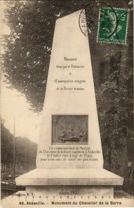 CPA ABBEVILLE Monument du Chevalier de la Barre (17859)