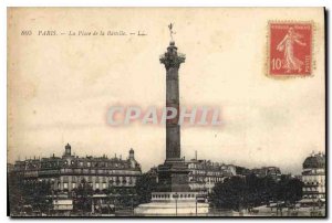 Postcard Old Paris's Bastille Square