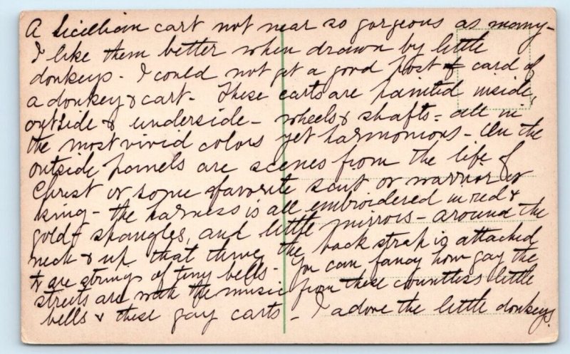 Carretto Siciliano ITALY Postcard