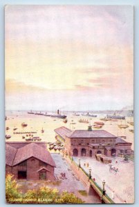 Ceylon Sri Lanka Postcard Colombo Harbour Landing Jetty c1910 Oilette Tuck Art